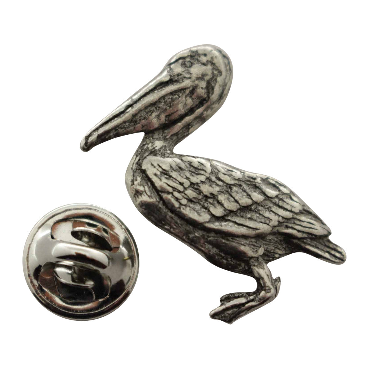 Pelican Pin ~ Antiqued Pewter ~ Lapel Pin ~ Sarah's Treats & Treasures